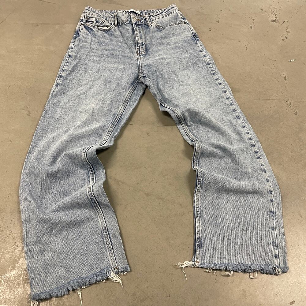 Y2K baggy cutoff Zara jeans 28x28
